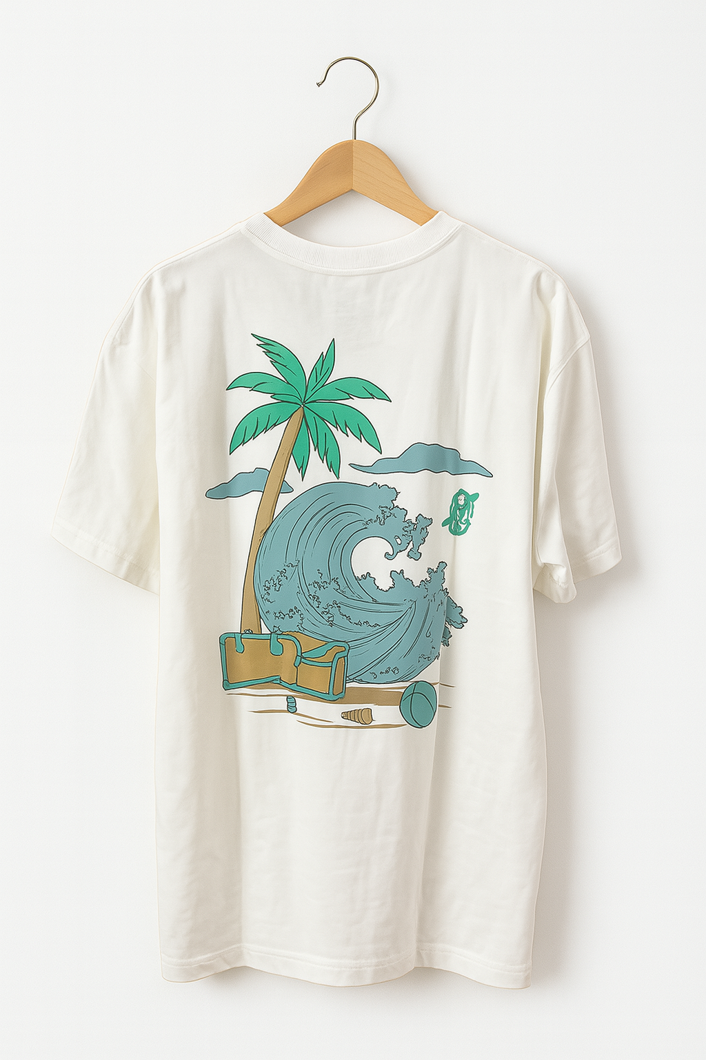 Palm Break White Oversized T Shirt