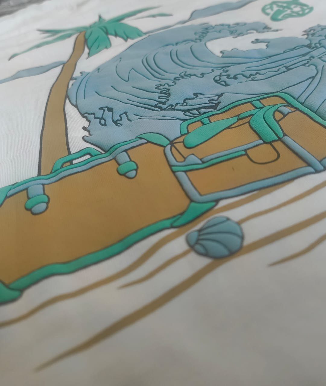 Palm Break White Oversized T Shirt